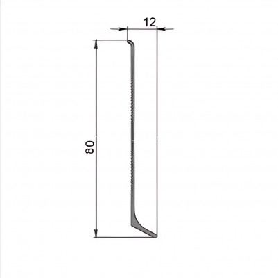 Плинтус для пола алюминиевый 80 мм Диал ПЛ-80 0034 черный муар RAL 9005 3 м