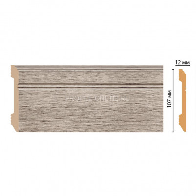 Плинтус напольный DECOMASTER D105-77ДМ (107x12x2400) Дуб капучино