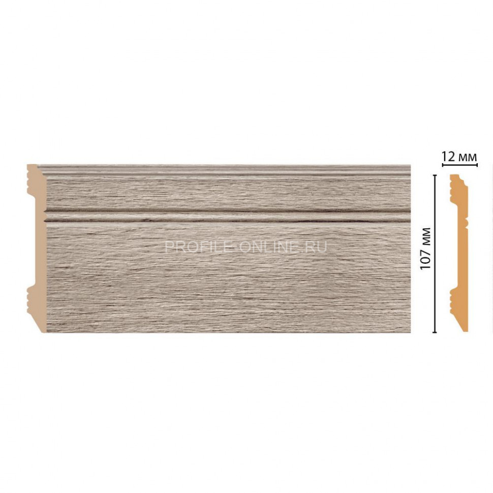 Плинтус напольный DECOMASTER D105-77ДМ (107x12x2400) Дуб капучино