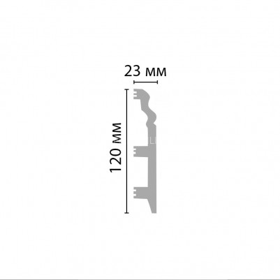 Плинтус напольный полистирол Дуб капучино DECOMASTER D233-77ДМ(120x23x2400)