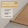 Микроплинтус напольный алюминиевый 16х6,5х2500 мм шампань матовое