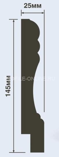 Напольный плинтус 25х145 мм HiWood W009L белый 200 см