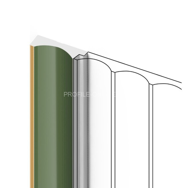 Финишный молдинг для стеновых панелей 12х32 мм HiWood LF139A GN81G зеленый 270 см