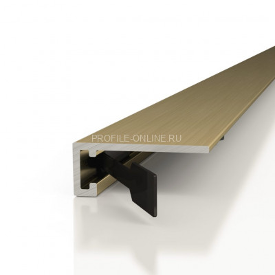 Микроплинтус алюминиевый Decaro M15A Brass Brush цвет латунный браш 2 м