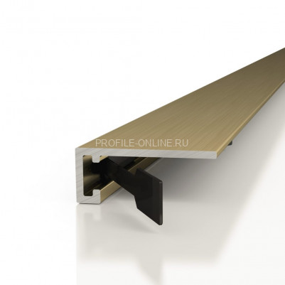 Микроплинтус алюминиевый Decaro M15A Brass Brush цвет латунный браш 2 м