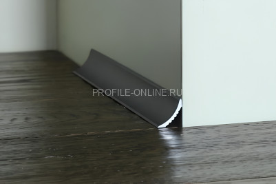 Миниплинтус напольный из алюминия 15х15 мм Евротрим EWA 7956.05 черный 300 см