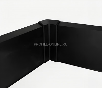 Уголок внутренний для плинтуса Евротрим F-70 ПВХ черный