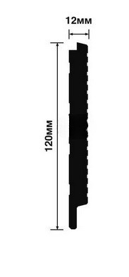 Отделочная стеновая декоративная панель с 3D эффектом 12х120 мм HiWood LV127 BR396К под дерево из фитополимера 2,7 м