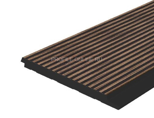 Отделочная стеновая декоративная панель с 3D эффектом 12х120 мм HiWood LV127 BR396К под дерево из фитополимера 2,7 м