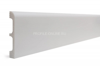 Плинтус для пола 80х13 мм Decor-Dizayn 706-115 полистирол белый, под покраску 2.4 м