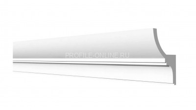 Декоративный плинтус для потолка с подсветкой 70х45 мм Decor-Dizayn DD508 полистирол белый, под покраску 2 м