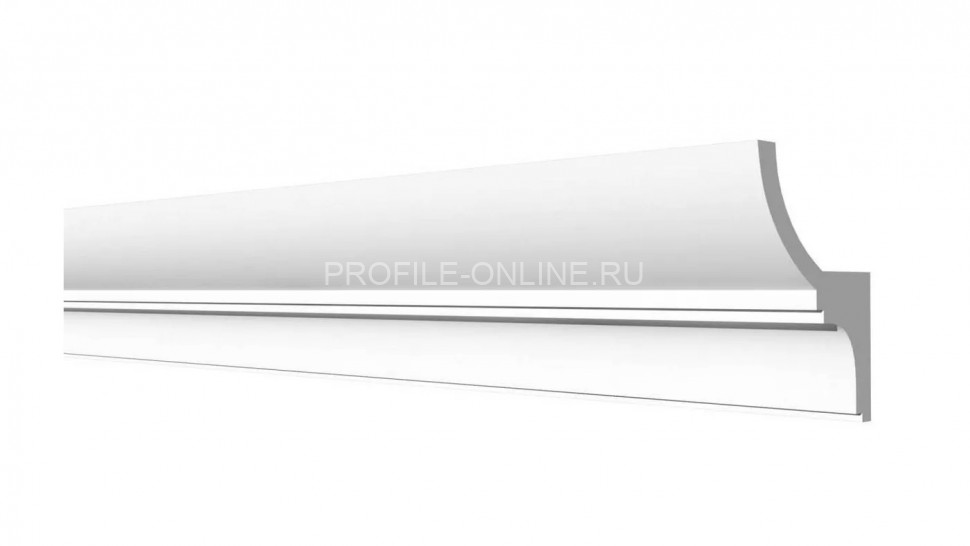 Декоративный плинтус для потолка с подсветкой 70х45 мм Decor-Dizayn DD508 полистирол белый, под покраску 2 м