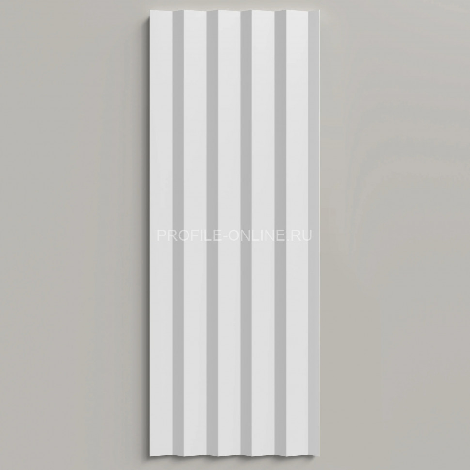 Отделочная стеновая декоративная панель 3D 150х10х3000 мм Decor-Dizayn DD903(3m) из полистирола белая, под покраску 3 м