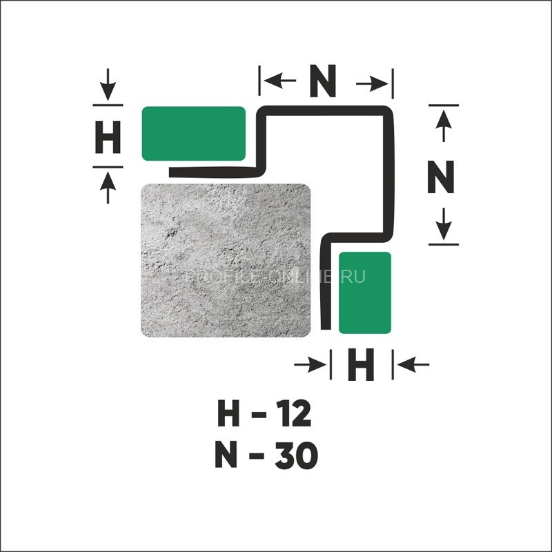 Антивандальный нержавеющий профиль стальной для плитки 12х30 мм FMP 12х30 P полированная сталь 270 см