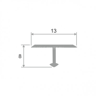 Латунный Т-образный профиль 13 мм ЛПТ-13 черный матовый 2.7 м