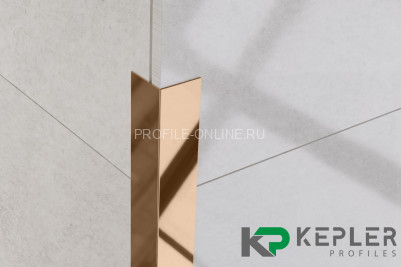 Равнополочный уголок 15х15 мм из нержавеющей стали SS 304 FSAP002-15-RP S.S.304 розовое золото полированное 3 м