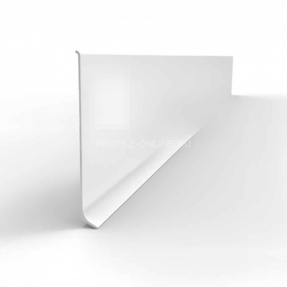 Плинтус для пола алюминиевый 80 мм Диал ПЛ-80 0034 белый муар RAL 9016 3 м