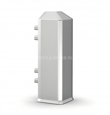 Внешний уголок для напольного плинтуса 70 мм Диал ДЛ-70ун без покрытия