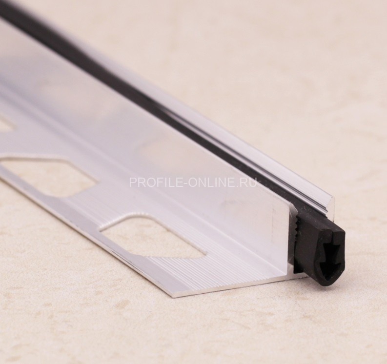 Алюминиевая база для Т-профиля с резиновой вставкой Т/15 0т13 до15 без покрытия 2,7м