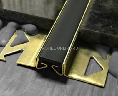 Латунный компенсационный профиль с заменяемой вставкой CB 250 OF 25х17 без покрытия 2,7м