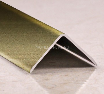 Алюминиевый уголок 15х15 мм PV61-08 шампань матовая 2,7 м
