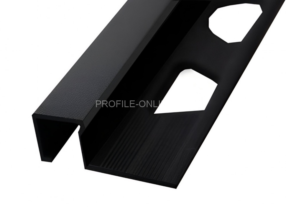 П-профиль алюминиевый 10х10 мм ПО-П10х10 черный матовый 2,7 м