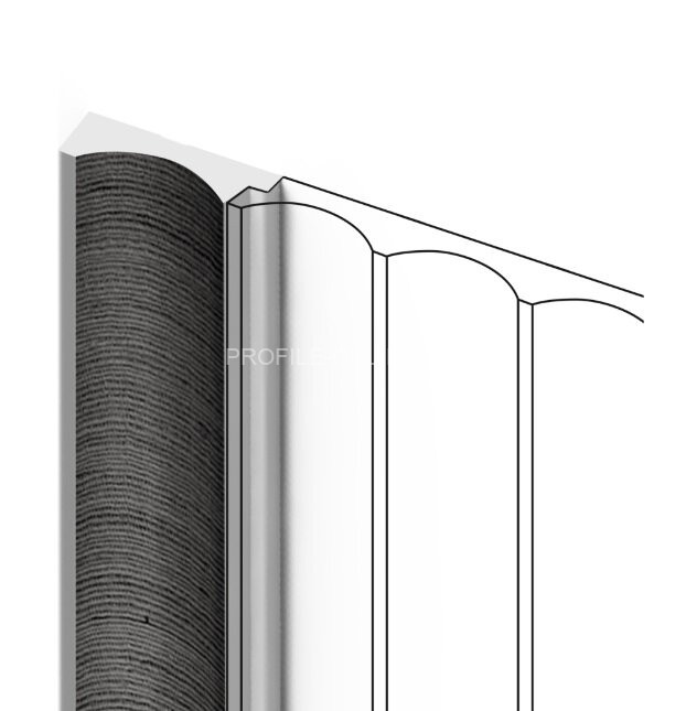 Финишный молдинг для стеновых панелей 12х32 мм HiWood LF139A GR26 под дерево 270 см