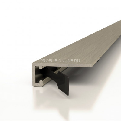 Микроплинтус алюминиевый Decaro M15A Titanium Brush титан 2 м