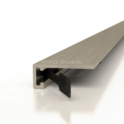 Микроплинтус алюминиевый Decaro M15A Titanium Brush титан 2 м