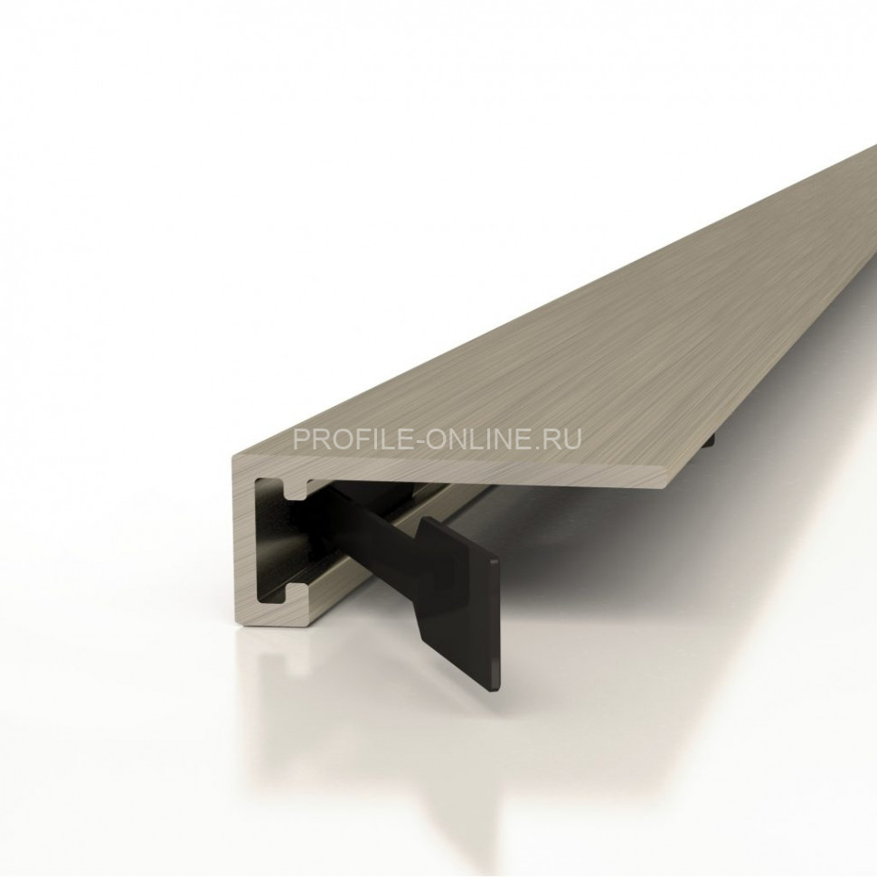 Микроплинтус алюминиевый Decaro M15A Titanium Brush титан 2 м