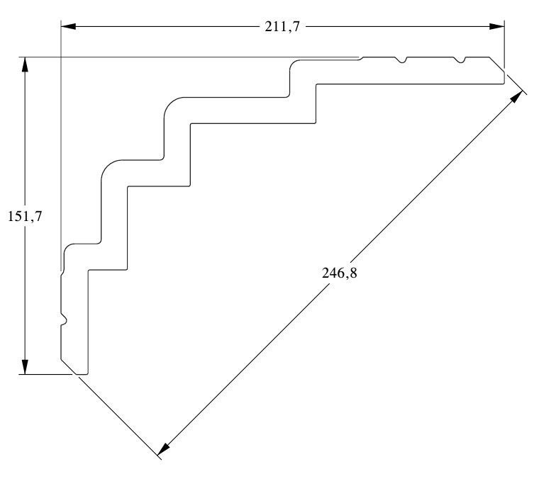 Потолочный плинтус Orac Decor Purotouch C393 белого цвета из полиуретана 150х210 мм 200 см
