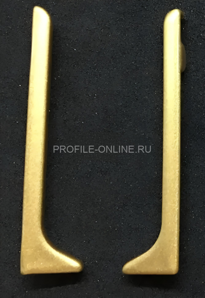 Комплект заглушек для плинтуса Евротрим L-100 алюминий золото