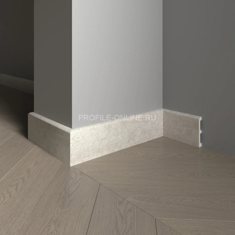 Плинтус для пола 80х13 мм Decor-Dizayn 706-25 полистирол под мрамор 2.4 м