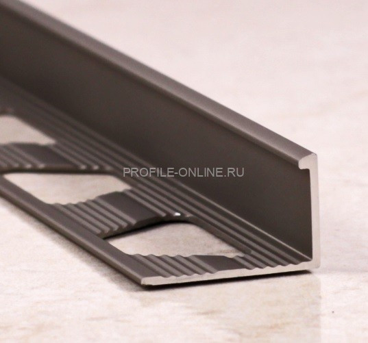 L-профиль алюминиевый 8 мм ПО-Г8 бронза глянец 2,7 м