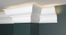 Декоративный плинтус для потолка с подсветкой 120х75 мм Decor-Dizayn DD509 полистирол белый, под покраску 2 м