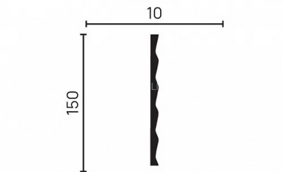 Отделочная стеновая декоративная панель 3D 150х10х2000 мм Decor-Dizayn DD903 из полистирола белая, под покраску 2 м