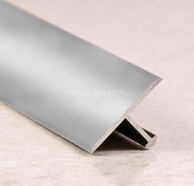 Т-образный профиль алюминиевый 18 мм ПТ-18 графит глянец браш 2,7 м