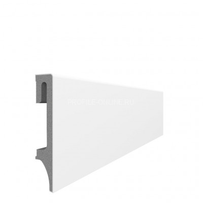 Плинтус для пола ПВХ 80 мм VOX Espumo ESP-201 белый 2.4 м