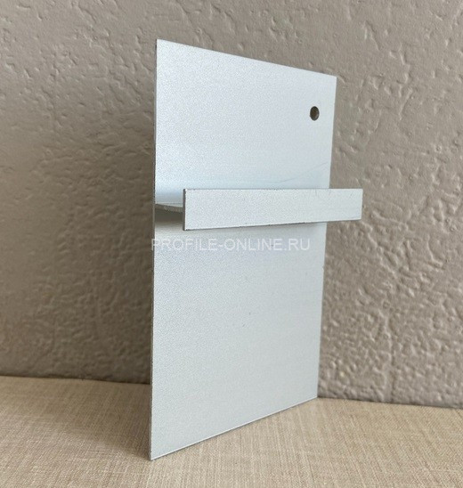 Плинтус скрытого монтажа под гипсокартон алюминиевый ПТ-1/70 серебро 3 м