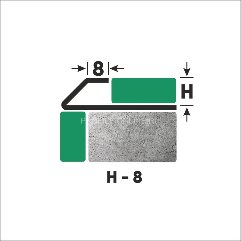 Нержавеющий С-профиль стальной окантовочный со скосом 8 мм FPG 8 S сатинированная сталь 270 см