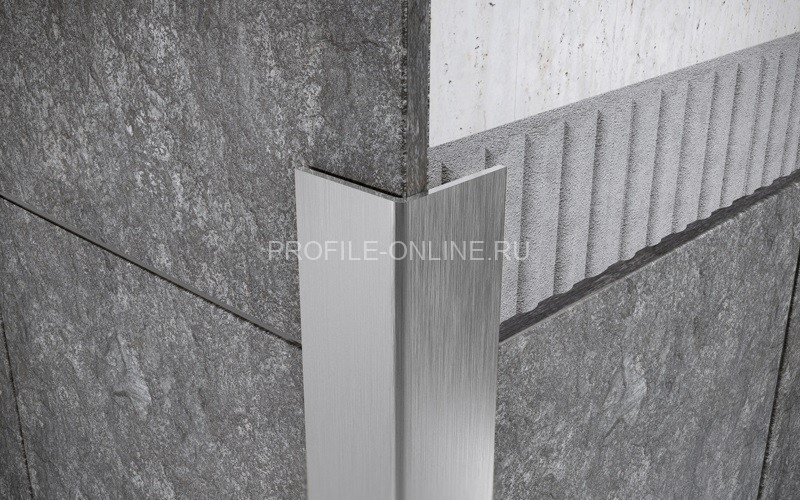 Нержавеющий уголок стальной 25х25 мм FL 25 S сатинированная сталь 300 см