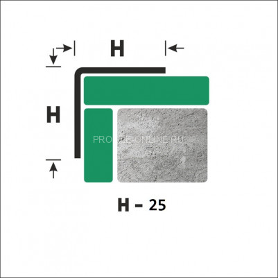 Нержавеющий уголок стальной 25х25 мм FL 25 S сатинированная сталь 300 см