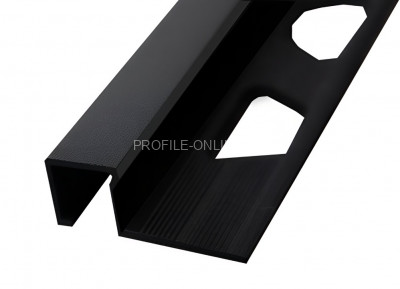 Алюминиевый П-профиль 12х12 мм ПО-П12х12 черный матовый 2,7 м