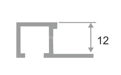 Алюминиевый П-профиль 12х12 мм ПО-П12х12 черный матовый 2,7 м