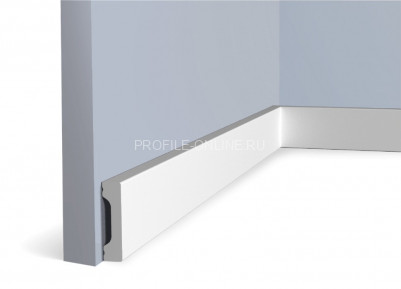 Напольный плинтус 10х40 мм HiWood W40V1 белый 200 см