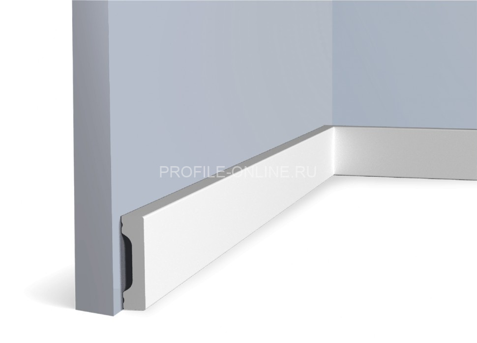 Напольный плинтус 10х40 мм HiWood W40V1 белый 200 см