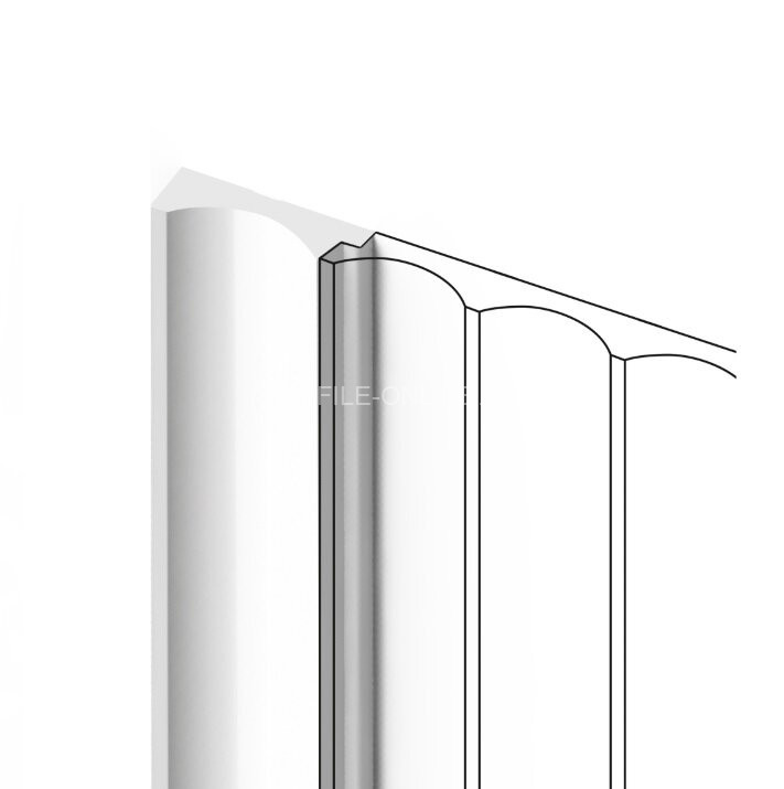 Финишный молдинг для стеновых панелей 12х32 мм HiWood LF139A NP белый 270 см