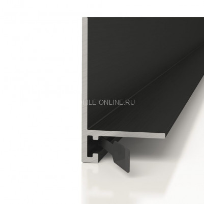 Микроплинтус алюминиевый Decaro ML15A Black черный 2 м