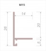 Микроплинтус алюминиевый Decaro ML15A Black черный 2 м