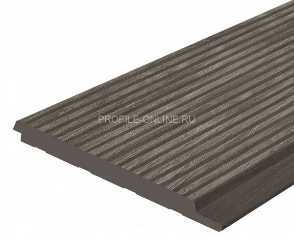 Отделочная стеновая декоративная панель с 3D эффектом 12х120 мм HiWood LV127L BR490 под дерево из фитополимера 2,7 м